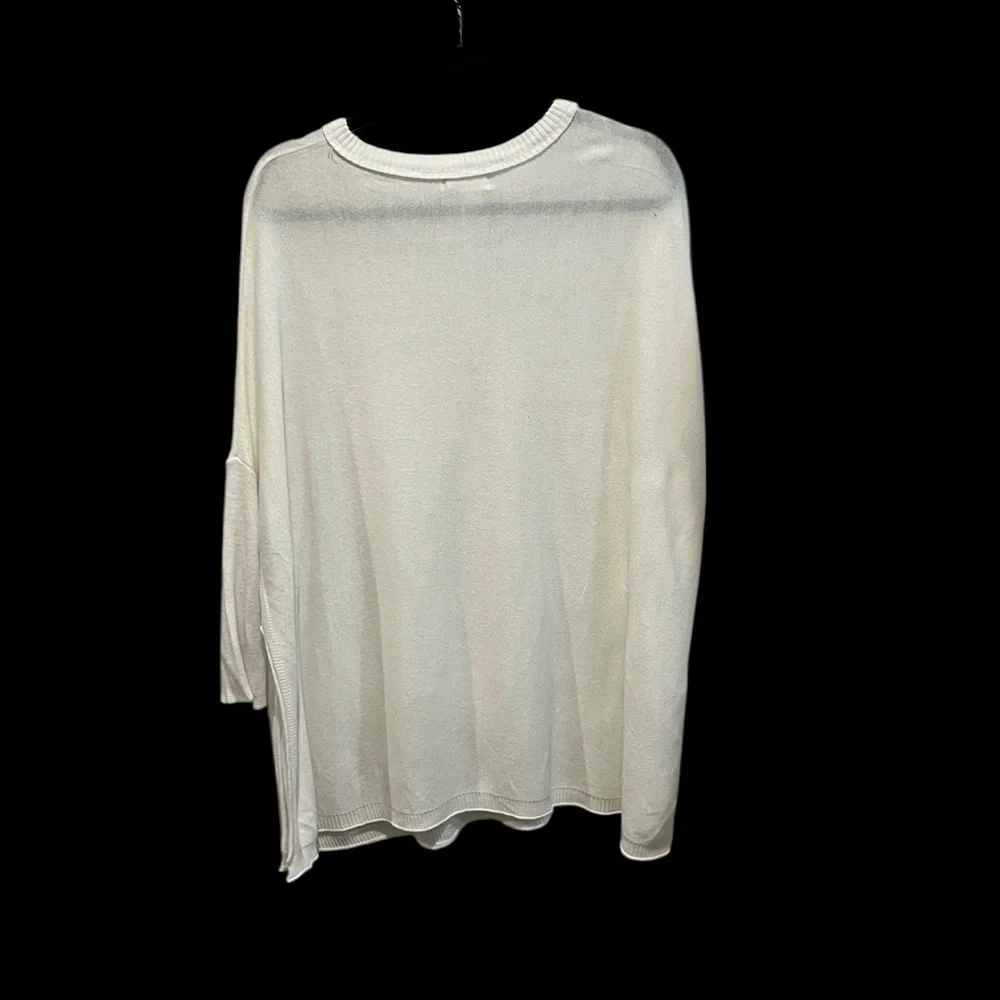 Mersea women’s white Catalina crewneck oversized sweater L/XL - Picture 3 of 8